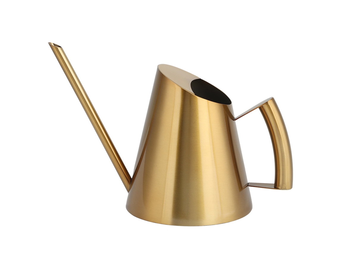 Regador, Em Aço Inoxidável, 1500 Ml, Bico Longo, Para Plantas, Flores, Bonsai E Vasos Em Áreas Interiores Ou Exteriores