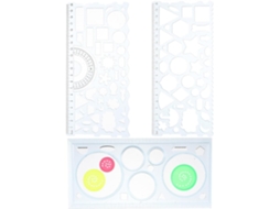 Conjunto De 3 Réguas Criativas Para Desenho, Em Plástico Resistente, Ideais Para Lembrancinhas De Festa E Material