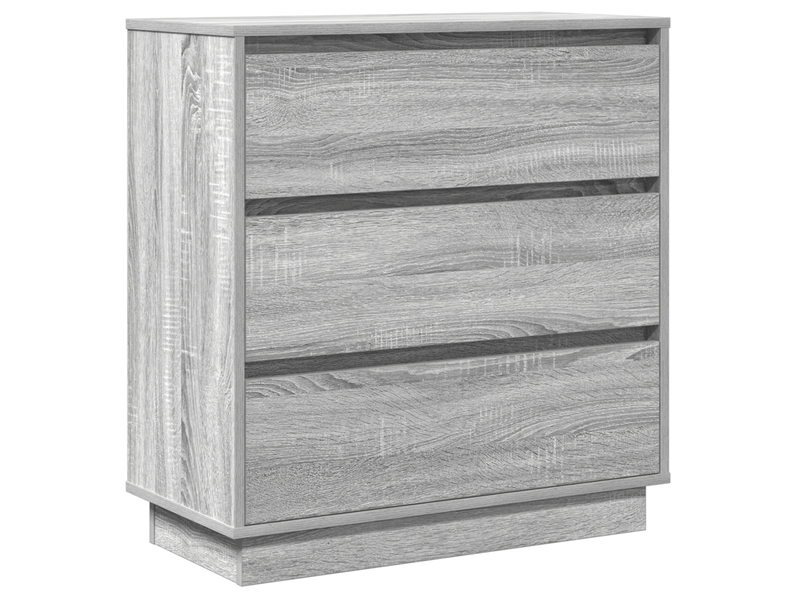 Conjunto 1 Armário De Cabeceira Vidaxl Cinzento Derivados De Madeira (71 X 34,5 X 75 Cm)