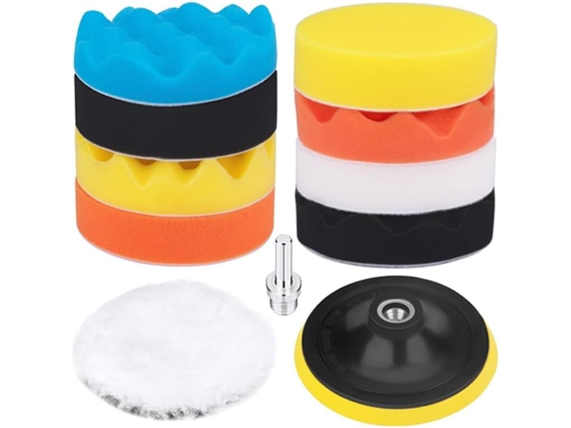 Disco De Polimento Automotivo 3/4/5 Polegadas, Conjunto Com 11 Peças,