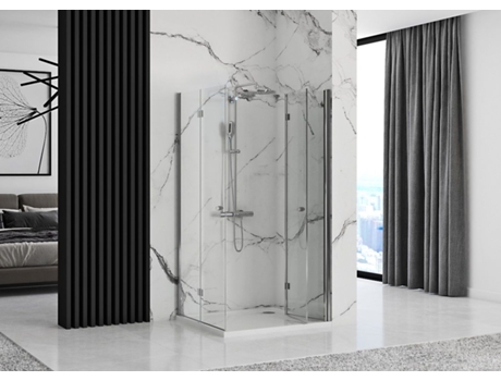 Divisória De Chuveiro Rea Fold N2 90x110 Chrome