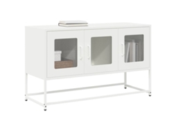 Vidaxl Móvel De Tv 100,5x39x60,5 Cm Aço Laminado A Frio Branco