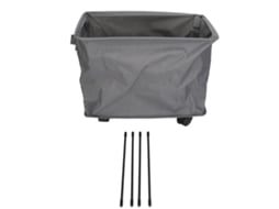 Cesta De Roupa Rolante Fina Plegável Com Rodas Em Cinza Escuro