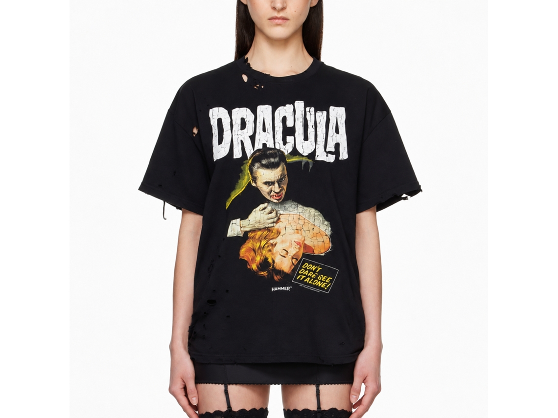 Rockinstone Horror Movies Dracula And Lady Black Adult T-shirt Size:s