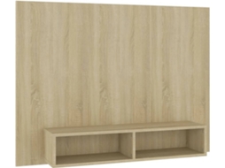 vidaXL Armário parede p/ TV 120x23,5x90cm contraplacado carvalho sonoma