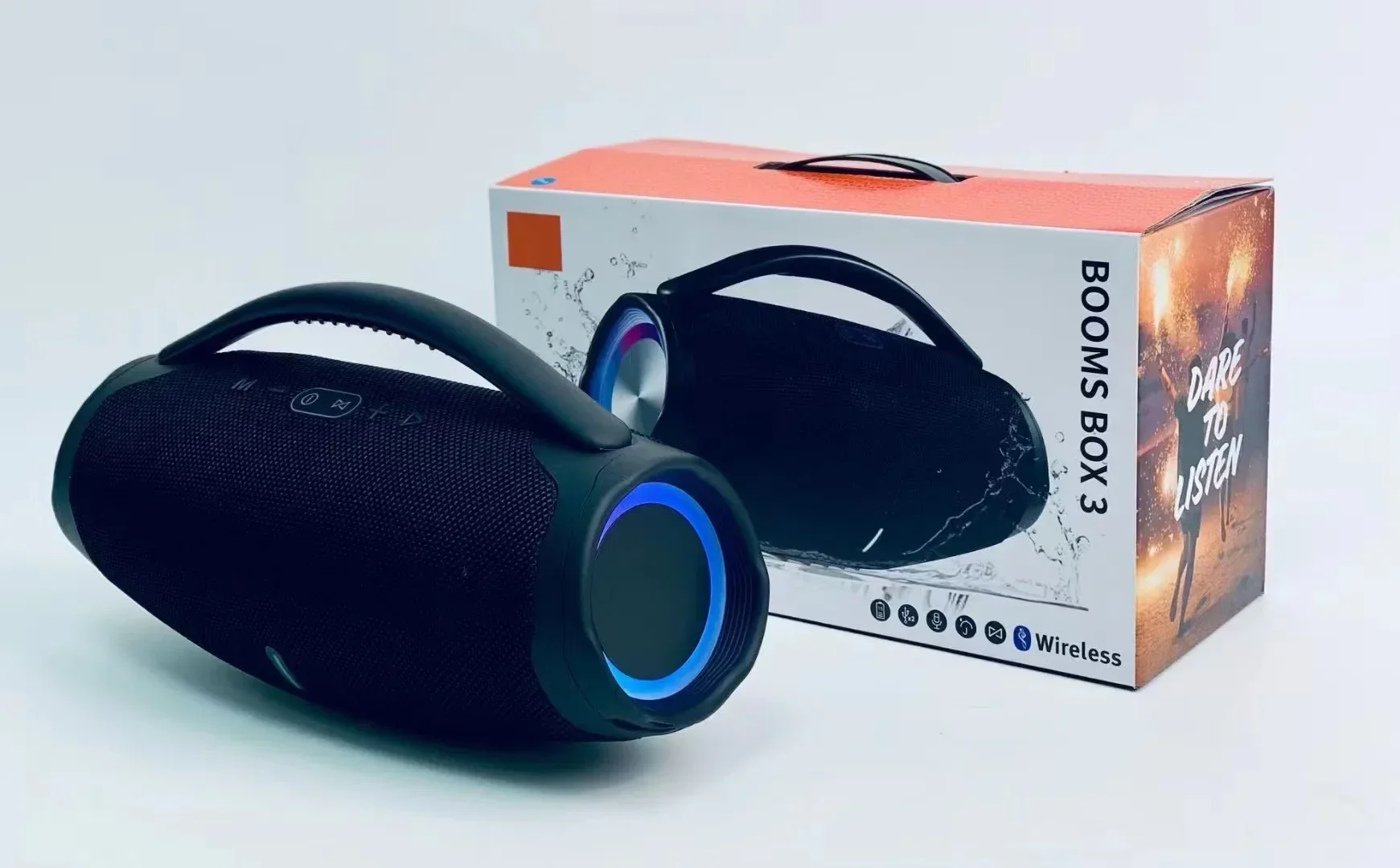 Caixa de Som Bluetooth MDUG de 20 W, som surround 3D, rádio, entrada cartão Tf