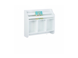 Estante Relaxdays Para Crianças, 5 Prateleiras, 3 Ganchos, Hbt: 51,5 X 60 X 17,5 Cm, Suspensa, Brinquedos, Branco
