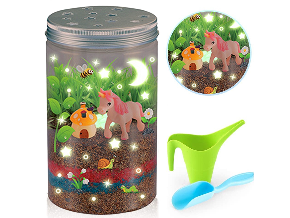 Kit De Terrário Grow And Glow Para Crianças: Brincadeira Educativa De Crescimento De Plantas