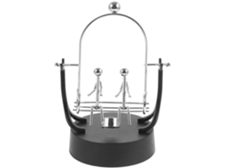 Máquina Movimento Perpétuo Feita Ferro Plástico Redonda Prateada Estável Decoração Elegante Escritório Moderno GOKOCO