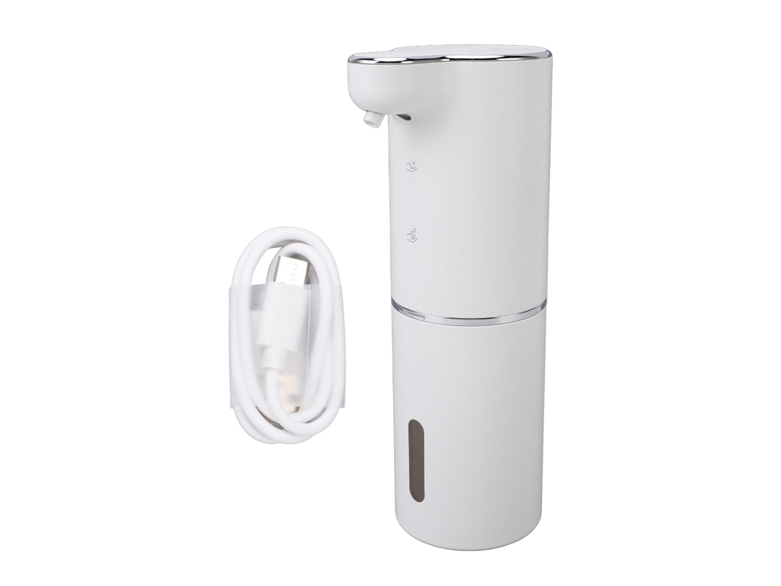 Dispenser de Sabão Espumante Portátil Recarregável com Sensor, 300ml, para Cozinha e Banheiro