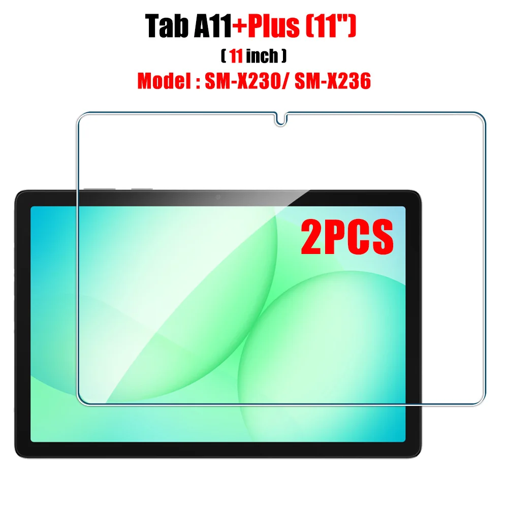 Película de vidro temperado, resistente a arranhões e dobras, para Samsung Galaxy Tab A11 Plus/sm, X230/-x236 (2 unidades)