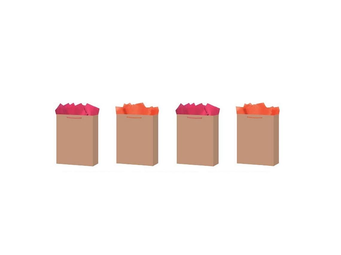 Embalagem de Presente Marrom-Grande Kraft Coloridobandai