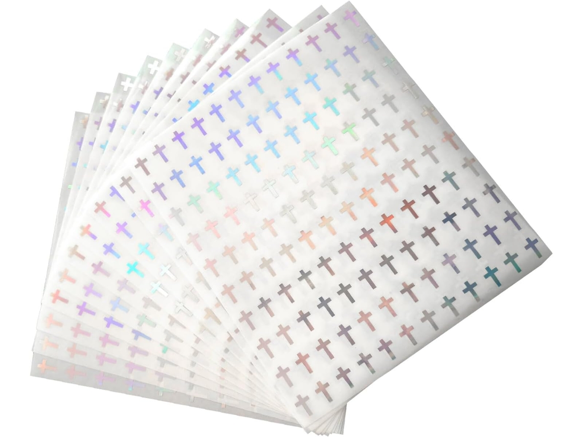 Adesivos De Cruz, Mini De Folha Prateada De 13 Cm Para Scrapbooking, 1200 Peças Envelopes, Convites,
