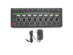 Aetheria amplificador de Fones de Ouvido 8 Canais com Controle de Volume Independente e Modos Estéreo/mono Us Plug