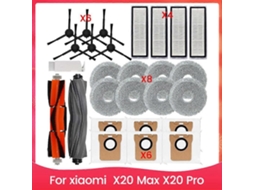 Acessórios Reposição Kit Para X20 Max, Pro Robô Aspirador Principal Escova Lateral Hepa Filtros Almofadas Esfregão