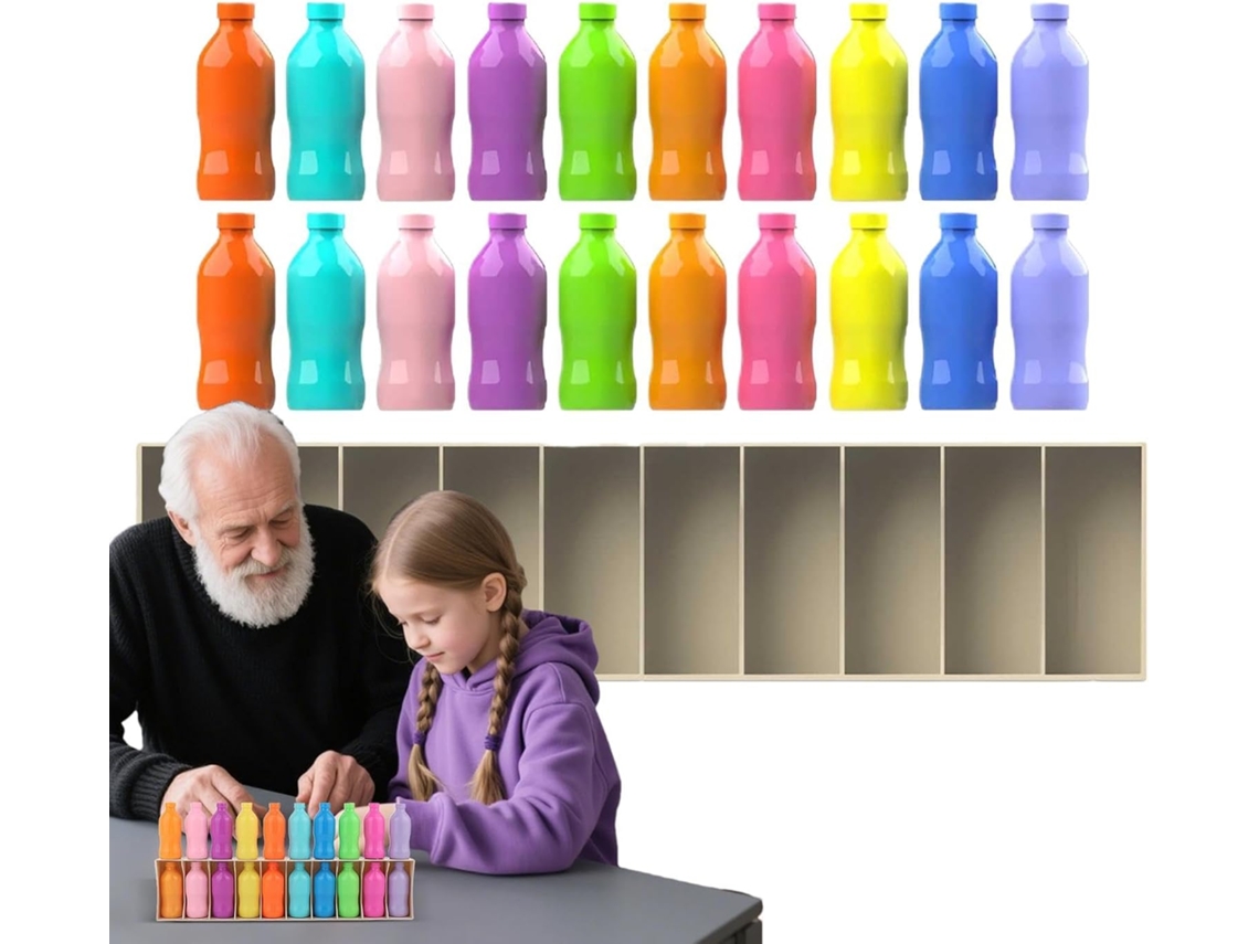 Jogo Da Memória: Combinando As Cores Das Garrafas