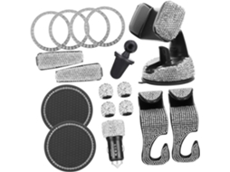 Acessórios Decorativos Para Carro: Porta-óculos De Sol Com Strass Brilhantes, Gancho Para Porta-copos E Acessório Automotivo.