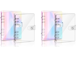 Conjunto de 4 Capas de Caderno A5 em Pvc Macio com Estampa de Arco íris SFUSHOS