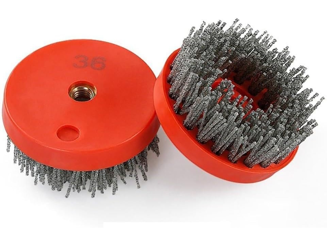 Escova Circular De Arame 4 Polegadas Para Esmerilhadeira Angular M14, Escova Abrasiva De Carbeto Silício Com Infusão