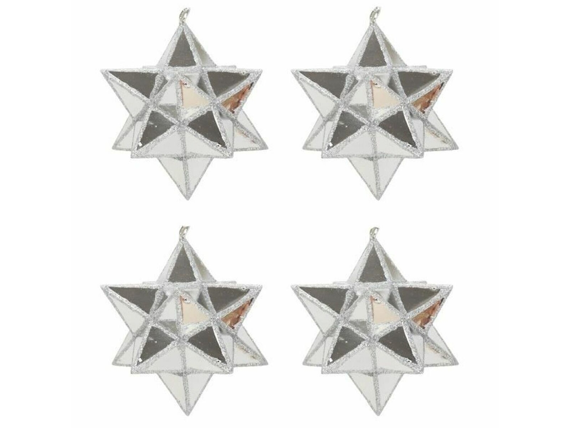 Conjunto de Decorações de Natal Estrelas (4 Peças)