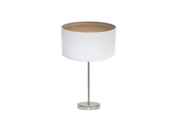 Candeeiro de Mesa Tatiana 1Xe27 Níquel/Madeira Luz Branca 63X30X30 Cm FABRILAMP