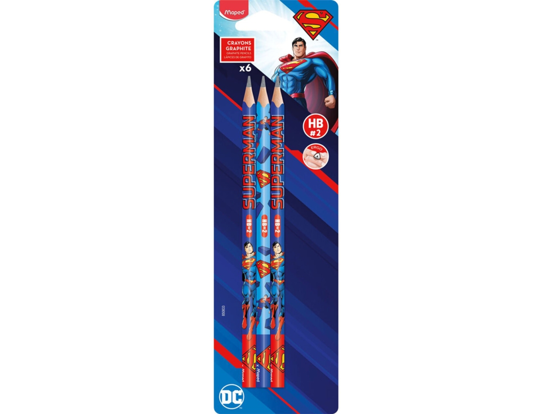Lápis De Grafite Superman, 6 Unidades Maped