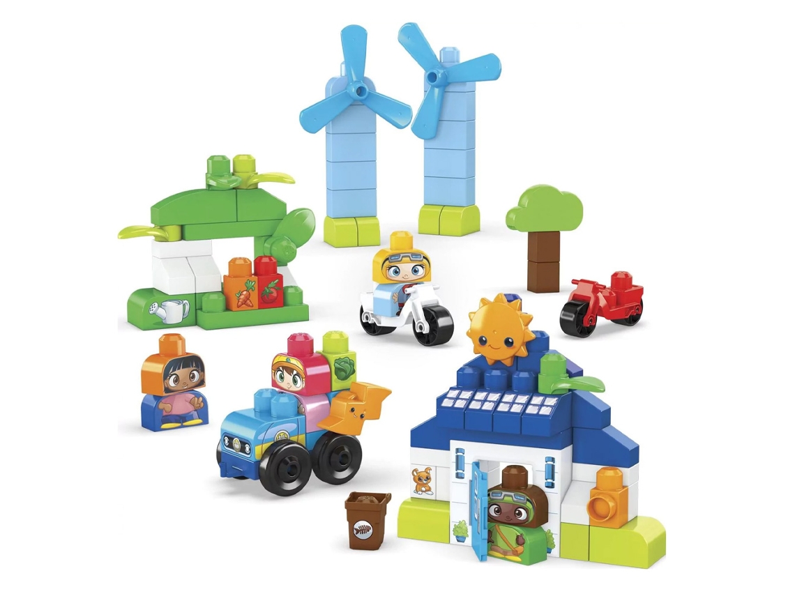 Casa Ecológica Constrói e Aprende MEGA BLOKS (Idade Mínima Recomendada: 1 Anos)