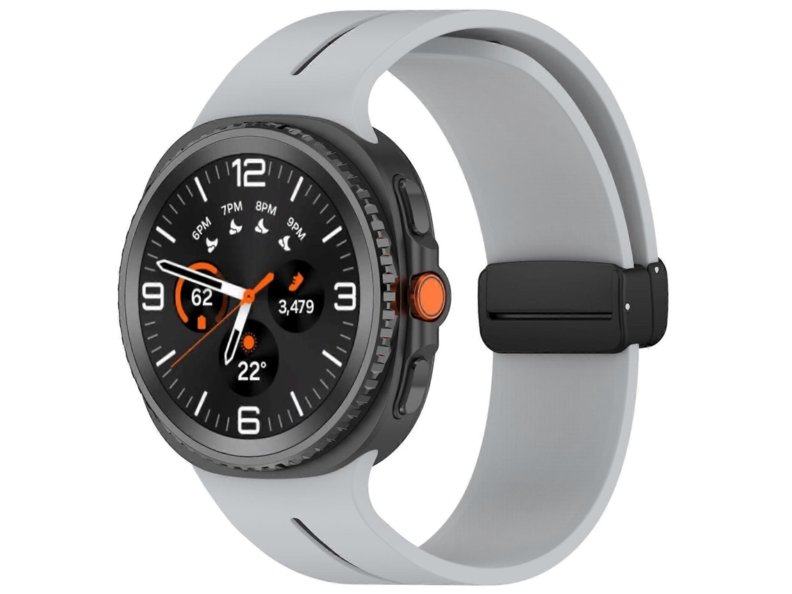 Pulseira De Silicone Dobrável Com Fecho Magnético Para Samsung Galaxy Watch8 / Watch8 Classic