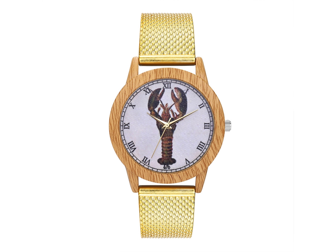 Relógio de pulso Zhoulianfa Simple Fashion Quartz com pulseira de silicone para homens e mulheres, dourado.