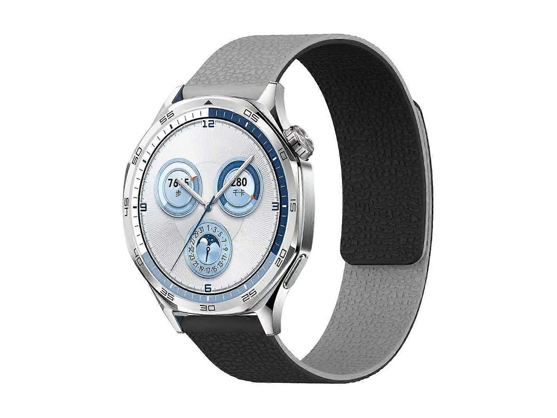 Pulseira De Relógio Magnética De Silicone Com Textura De Lichia Em Duas Cores