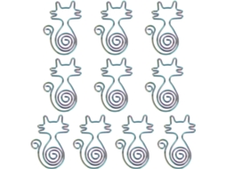 Clipes de papel criativos em formato de gato, clipes portáteis para organizar arquivos de mesa e marcadores de página.