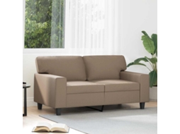 Vidaxl Sofá De 2 Lugares 120 Cm Couro Artificial Cor Cappuccino