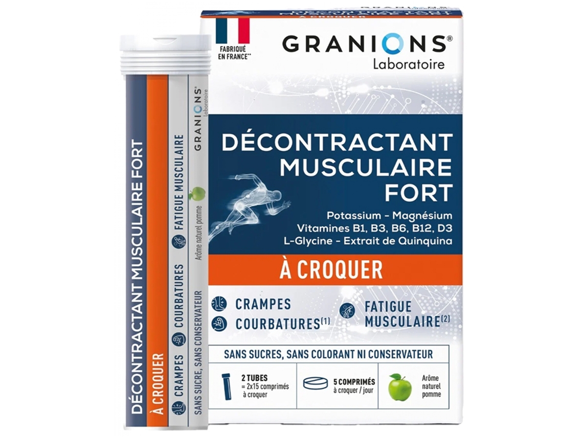 Relaxante Muscular Mastigável 30 Comprimidos GRANIONS
