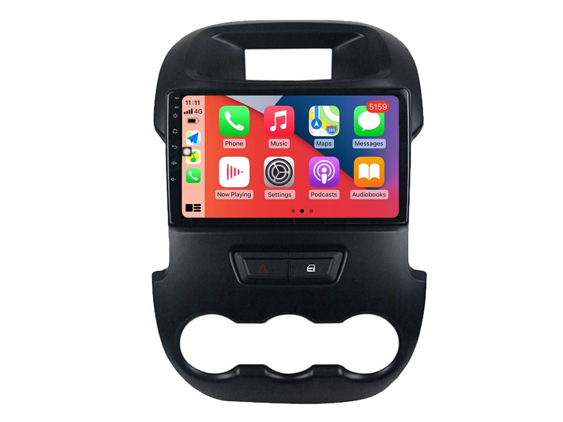 Auto Rádio Carro Bluetooth Autoradio 8GB RAM 128G ROM CarPlay Navegação GPS Ecrã Táctil RoverOne para Ford Ranger 2011-2016  