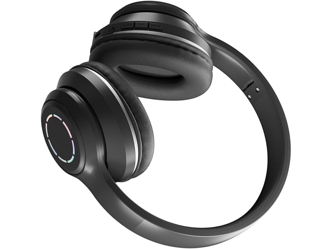 Fones De Ouvido Sem Fio Supra Auriculares, Dobráveis, Com Luzes Led, Entrada Para Cartão De Memória, Rádio Fm