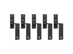 Vidaxl Barn Door Bypass Brackets 5 Pcs Para Trilhos Planos Aço Carbono