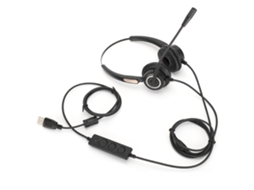 Fone de ouvido Mali USB 510D, para operadores de telefone, microfone ajustável, confortável