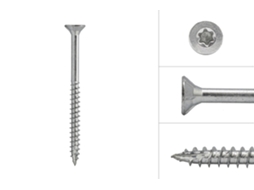 Parafusos para Aglomerado Galvanizados 4 5 X 60 Mm Torx 20 Ponta Perfurante Caixa 200 Peças WOVAR