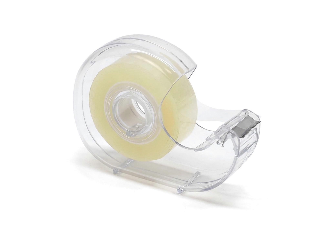 Fita Adesiva Transparente Com Dispensador, Alta Aderência, Largura 18 Mm, Rolo Com 10 Unidades, Qualidade Profissional, Espessura 50 Mícrons, Aca