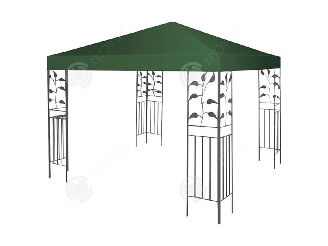 Cobertura de substituição para gazebo verde de 3x3 m, lona de substituição universal à prova d'água Innovtec.