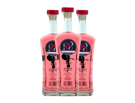 Gin R8 PREMIUM GIN R8 Premium Gin. Fresa (0.7 L - 3 Unidades)