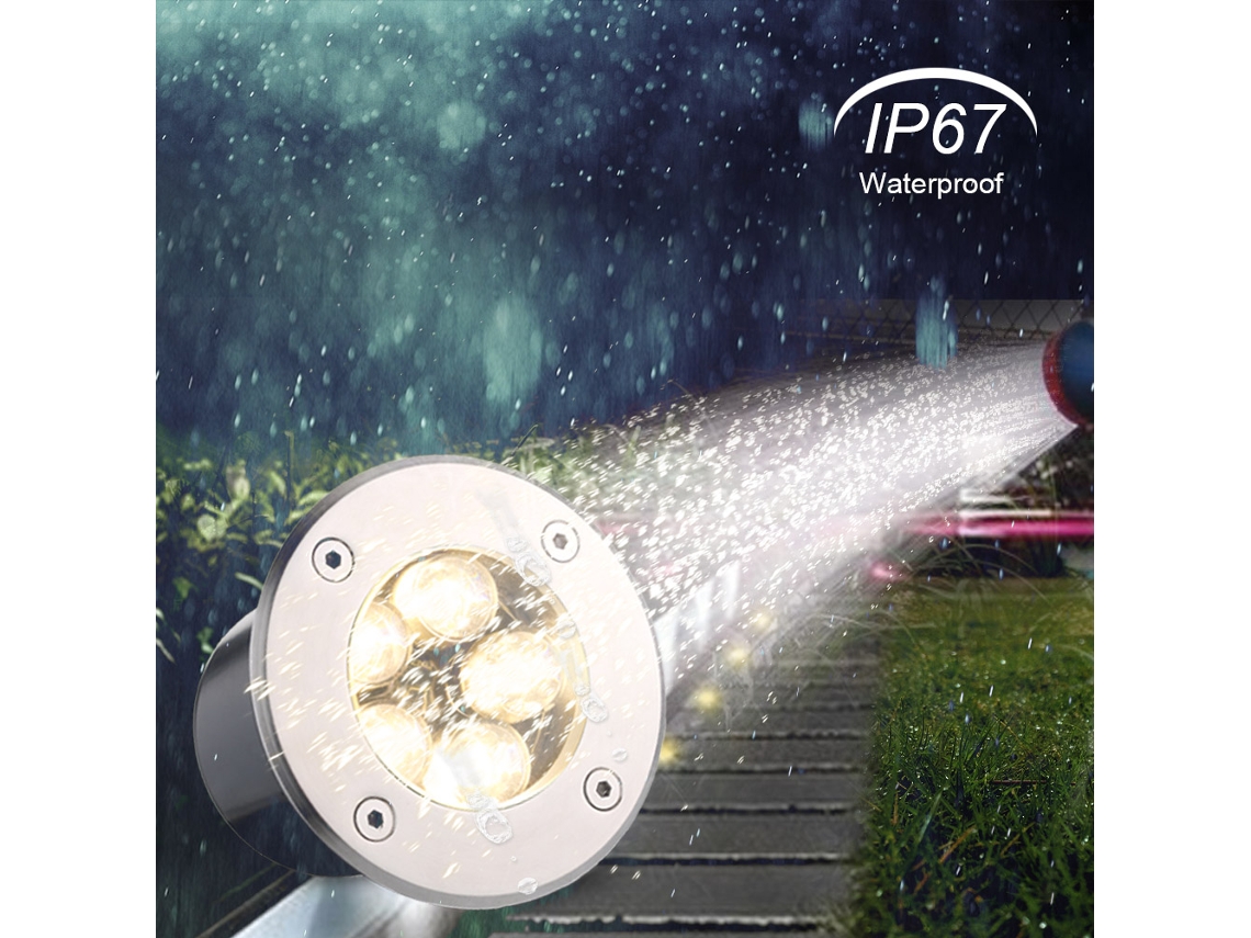 Lâmpada Subterrânea Led Tomshine 5w 550lm Ip67 Jardim Paisagismo S/MARCA