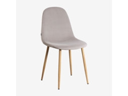 Sklum Pack De 2 Cadeiras De Jantar Glamm Poliéster     Madeira Natural                  Velluto Toupeira                               Veludo