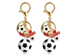 Dois Chaveiros 3d de Futebol em Liga de Zinco, Pingentes Divertidos para Chaves e Bolsas, Acessório Esportivo e Presente