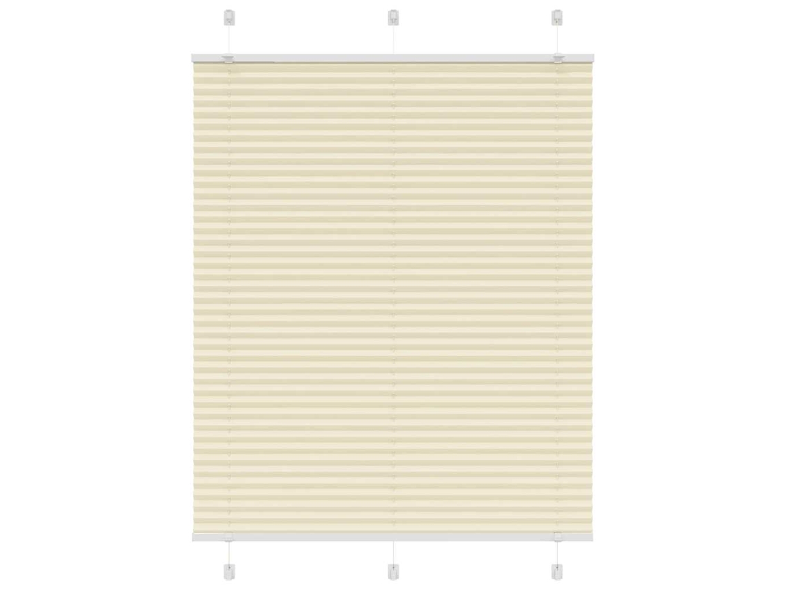 Vidaxl Creme Plissada Cega 110x150 Cm Largura Tecido 109,4cm Poliéster