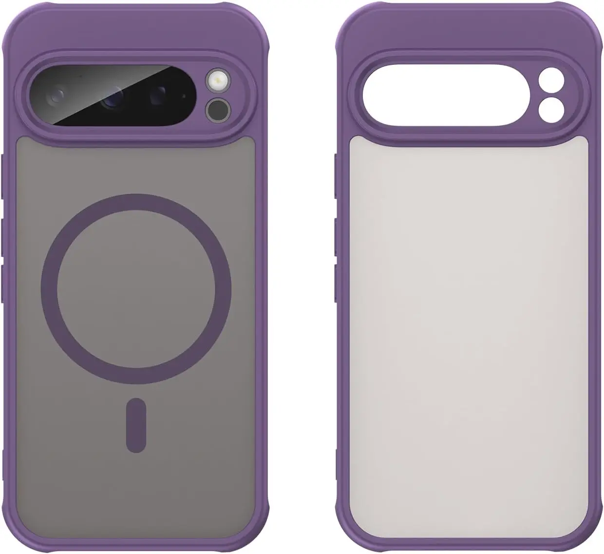 (roxo, Google Pixel 10) Capa Translúcida Fosca, Compatível Com Carregamento Sem Fio Magnético Magsafe, Resistente A Quedas