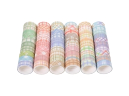 Hemobllo Conjunto Com 60 Rolos De Fita Adesiva Washi Colorida E Estampada Para Scrapbooking Decoração Planners, Fácil De