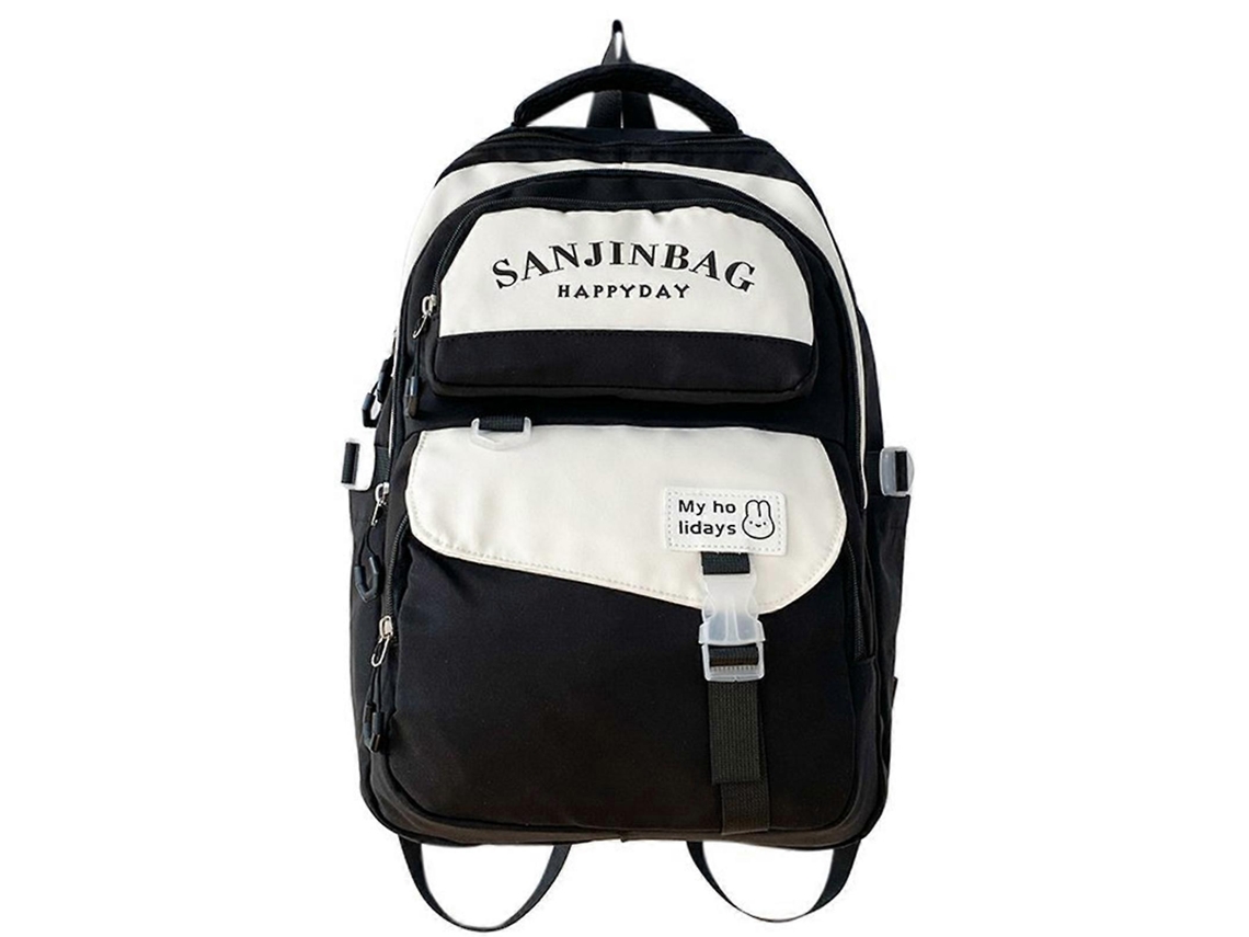 Mochila Feminina Moderna E Estilosa, Com Alta Capacidade, Ideal Para Escola E Viagens. Preta.