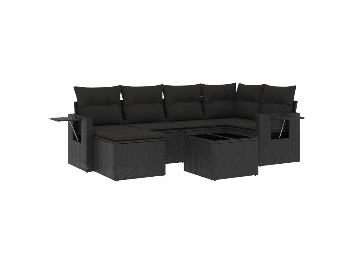 Garden Sofa Set, Garden Sofa Sets Vidaxl Preto Rattan / Vime (n/a)