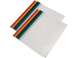 Conjunto de 10 Pastas Plásticas A4 com Encadernação Deslizante, Grande Capacidade e Design Portátil para Escri